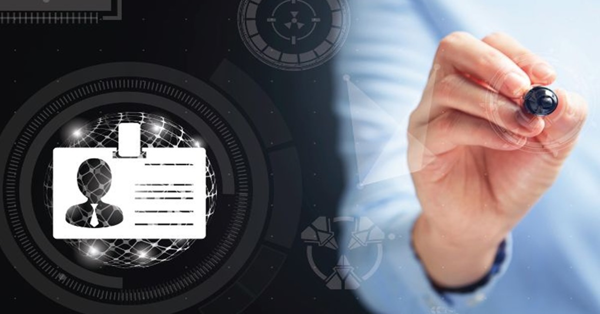 abstract image showing employee id and digital pen